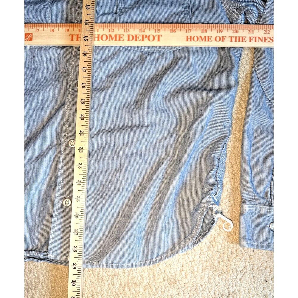 Freenote Cloth Lambert Hickory Stripe Long Sleeve Shirt | Men's Large - Picture 8 of 11